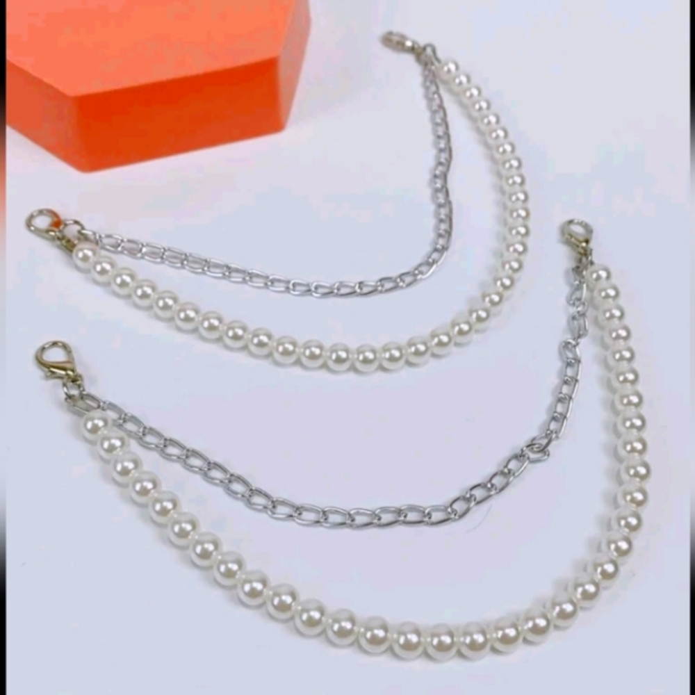 2pc Faux Pearl Boot/Shoe Chain - Picture 5 of 5